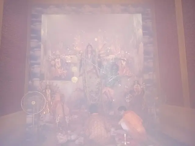 An early, faded photograph of the idols
